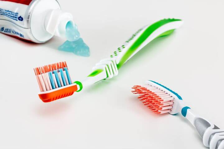 Toothpaste and toothbrush